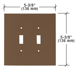 CRL Bronze Double Toggle Acrylic Mirror Plate