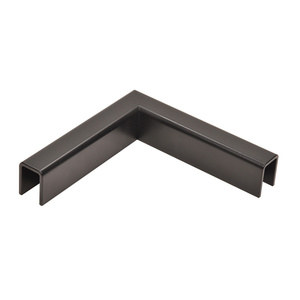 CRL Matte Black 90 Degree Horizontal Corner for 11 Gauge Low Profile Cap Railings