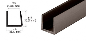 CRL Dark Bronze 9/16" Single Aluminum U-Channel