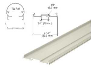 CRL Oyster White 241" Top Rail Infill for Pickets