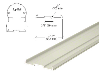 CRL Oyster White 241" Top Rail Infill for Pickets