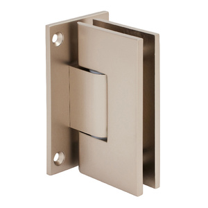 CRL Satin Nickel Vienna 337 Series Adjustable Wall Mount Full Back Plate Hinge