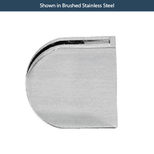 Polished Stainless Steel Fits 3/8" (10 mm) Glass
