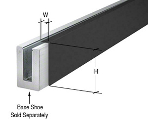 CRL Matte Black 3 m Cladding for L56S, L21S, and L25S Series Square Aluminum Base Shoe