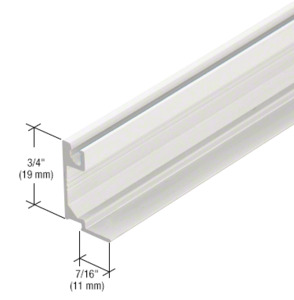 CRL-U.S. Aluminum Glass Stop for 1" Glass  Door Header, White KYNAR® Paint - 21'-2"