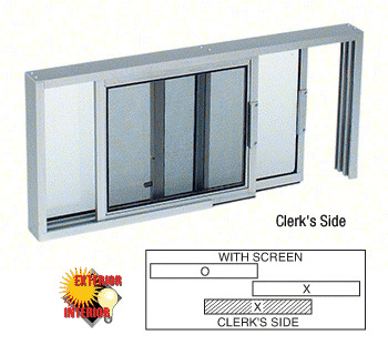 CRL Satin Anodized Horizontal Sliding Service Window XO or OX Format ...