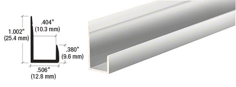 CRL Brite Anodized Standard Aluminum 3/8" J-Channel