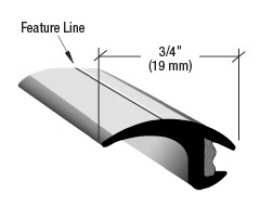 CRL 3/4" Feature Line Channel Molding with Butyl