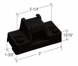 CRL Black Plastic Step-On Patio Door Lock