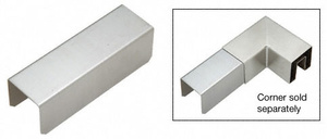 CRL 2-1/2" Stainless Steel Square Crisp Connector Sleeve for Square Cap Railing, Square Cap Rail Crisp Corner, and Hand Railing
