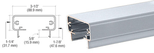 CRL Clear Anodized 200 Series 241" Long Top Rail