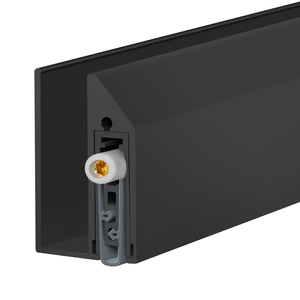 Fallbrook Captured Drop Seal for 1/2" (12mm) Glass Matte Black 