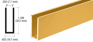 CRL Gold Anodized Aluminum Channel Extrusion