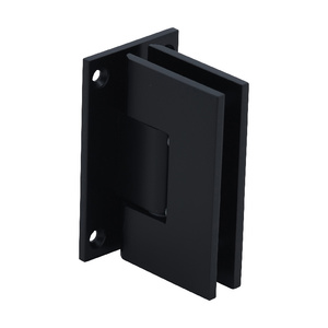 CRL Matte Black Vienna 537 Series 5 Degree Pre-Set Wall Mount Full Back Plate Hinge