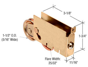 CRL 1-1/2" Steel Ball Bearing Tandem Roller for Fleetwood Doors