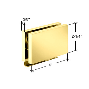 CRL Polished Brass Square Cornered Rollers for Essence® Series Sliding System