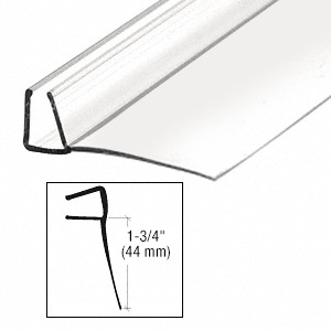 CRL 95" Clear Poly U-Channel with 1-3/4" (44 mm) Fin for 1/2" Glass