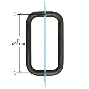 CRL Matte Black 8" BM Series Back-to-Back Handle Without Metal Washers