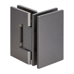 CRL Brushed Nickel Geneva 092 Series 90 Degree Glass-to-Glass Hinge