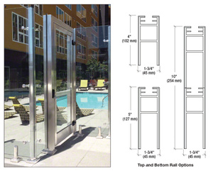 CRL Polished Stainless Custom Platinum Series Fully Framed Architectural Gate System