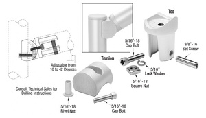 CRL Satin Anodized ACRS Lower Adjustable Tee Adaptor