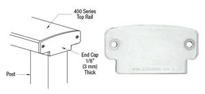CRL Silver Metallic 400 Series Decorative End Cap