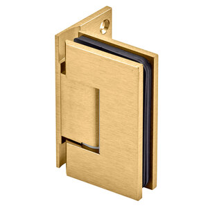 Satin Brass Wall Mount with Offset Back Plate Adjustable Designer Series Hinge