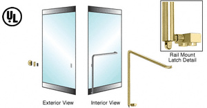 CRL-Blumcraft® Polished Brass Left Hand Reverse Rail Mount Keyed Access "Z" Exterior Bottom Securing Panic Handle