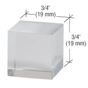 CRL 3/4" UV Bond Square Crystal Shelf Support