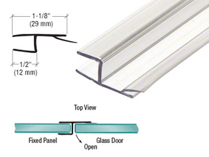 CRL Polycarbonate One Piece Strike and Door H-Jamb with Vinyl Insert 180 Degree for 3/8" Glass