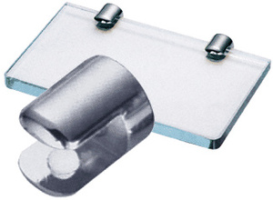 CRL Chrome 15/16" Diameter No-Drill Shelf Clamp for 1/2" Glass