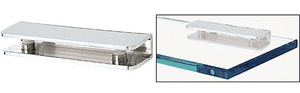 CRL Polished Chrome Rectangular Interior Shower Shelf Clamp