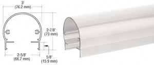 CRL Sky White 300 Series 241" Top Rail