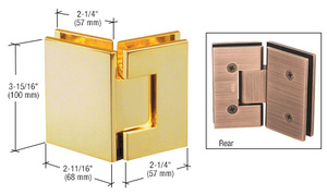 CRL Polished Brass Vienna 045 Series 135 Degree Glass-to-Glass Hinge