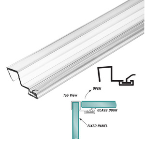 90 Polycarbonate Strike Jamb for 3/8" Glass