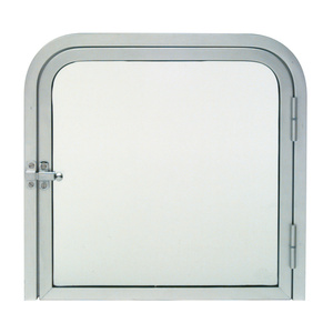 CRL Satin Anodized 11-3/8" x 11-11/16" Package Slot with Right Hinged Clear View Door
