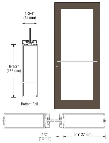 CRL-U.S. Aluminum Bronze Black Anodized 550 Series Wide Stile (RHR ...
