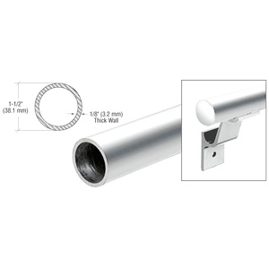 CRL Custom Polished Stainless 1-1/2" Diameter Pipe Rail Tubing