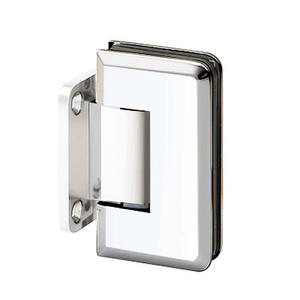 Polished Chrome Wall Mount with Short Back Plate Majestic Series Hinge with 5° Pin