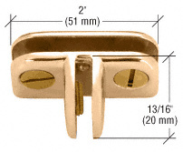 CRL Brass Three-Way 90 Degree Adjustable Shelf Connector