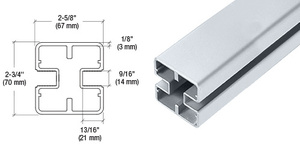 CRL Mill Heavy-Duty Windscreen Post Only - 48"