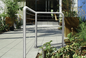 CRL Polished Stainless Steel 1.9" Outside Diameter Schedule 40 "Welded" Post Railing System for Use with Cable Infill Panels