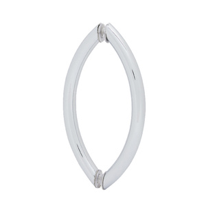 CRL Polished Chrome 8" Crescent Style Back-to-Back Pull Handles Without Metal Washers