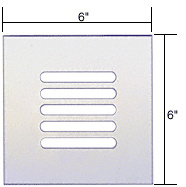 CRL Clear Flat Acrylic 6" x 6" Mirror Grille