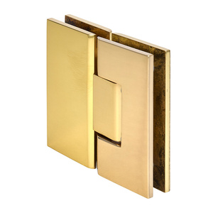 CRL Polished Brass Vienna 580 Series Glass-to-Glass Hinge with Internal 5 Degree Pin