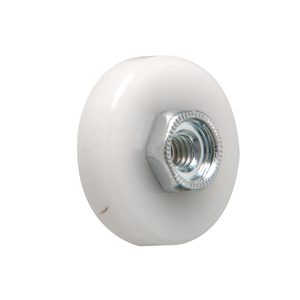 CRL 7/8" Nylon Ball Bearing Shower Door Flat Edge Roller with Threaded Hex Hub