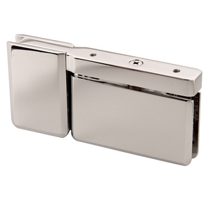 CRL Polished Nickel Top or Bottom Mount Senior Prima Pivot Hinge with Attached U-Clamp