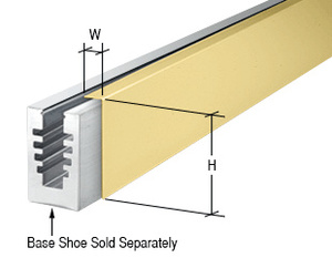 CRL Satin Brass Straight Cladding for B5A Series Surfacemate® Base Shoe