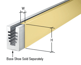 CRL Satin Brass Straight Cladding for B5A Series Surfacemate® Base Shoe