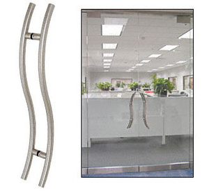 CRL Brushed Stainless 36" Extra Length Left Handed "S" Ladder Style Back-to-Back Pull